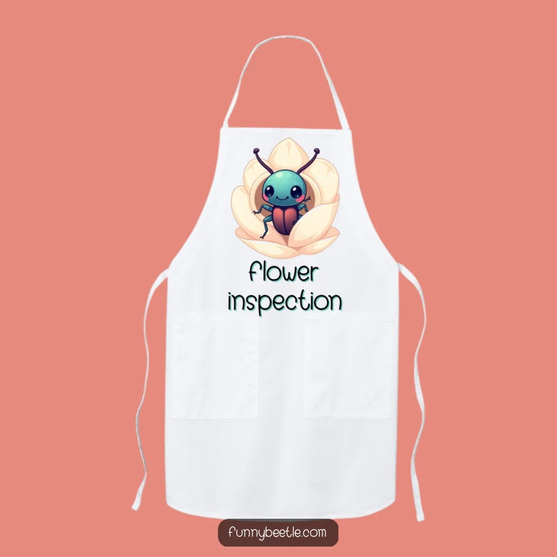 Funny Beetle Petal Apron: Whimsical Kitchen Helper for Curious Cooks