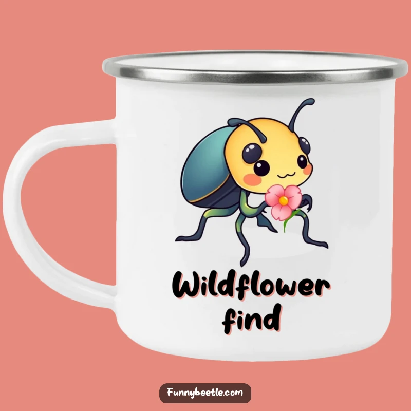Funny Beetle Flower Petal Camping Mug: Fuel Your Adventures Hilariously