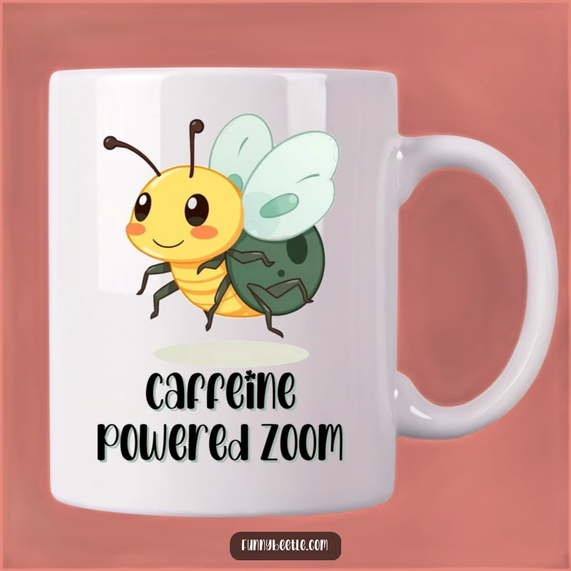 Funny Buzzing Beetle Mug: Busy Bee Humor, Perfect Gift for Overly Active