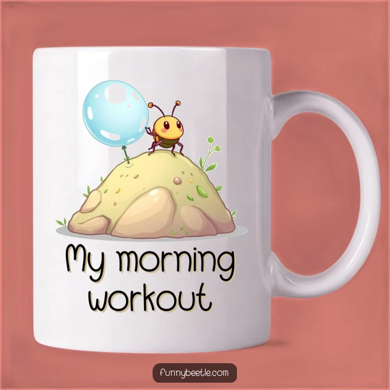Funny Beetle Dewdrop Struggle Mug: A Hilarious Gift for Achievers and Dreamers