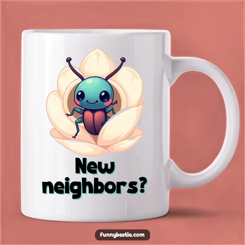 Funny Curious Beetle Mug: A Whimsical Peek into Tiny Worlds