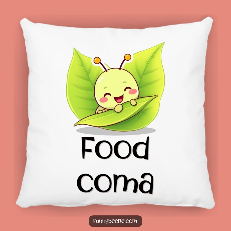Funny Caterpillar Munching Pillow: Comfy and Hilarious Decor