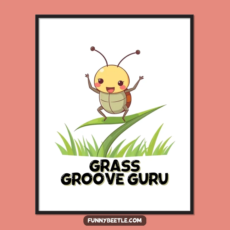 Funny Beetle Dance Digital Print: Joyful Art for Happy Homes