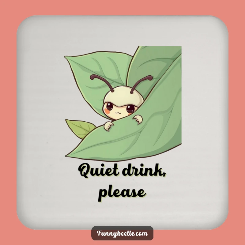 Funny Shy Beetle Coaster: Protect Surfaces Gently, Perfect Gift