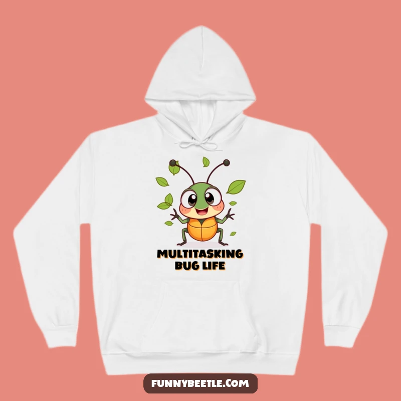 Funny Cheerful Beetle Hoodie - Cozy Comfort with a Nature Twist