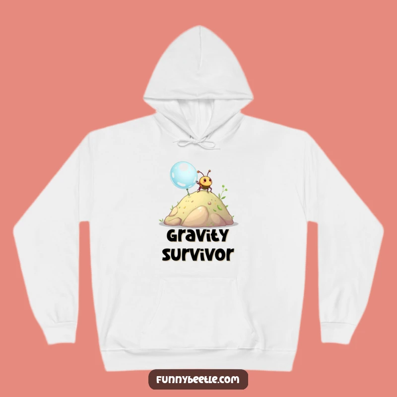 Funny Beetle Dewdrop Adventure Hoodie: Cozy Up with Hilarious Motivation