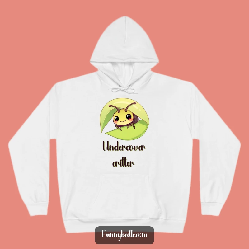 Funny Beetle Leaf Peek Hoodie: Cozy and Hilarious Gift for All