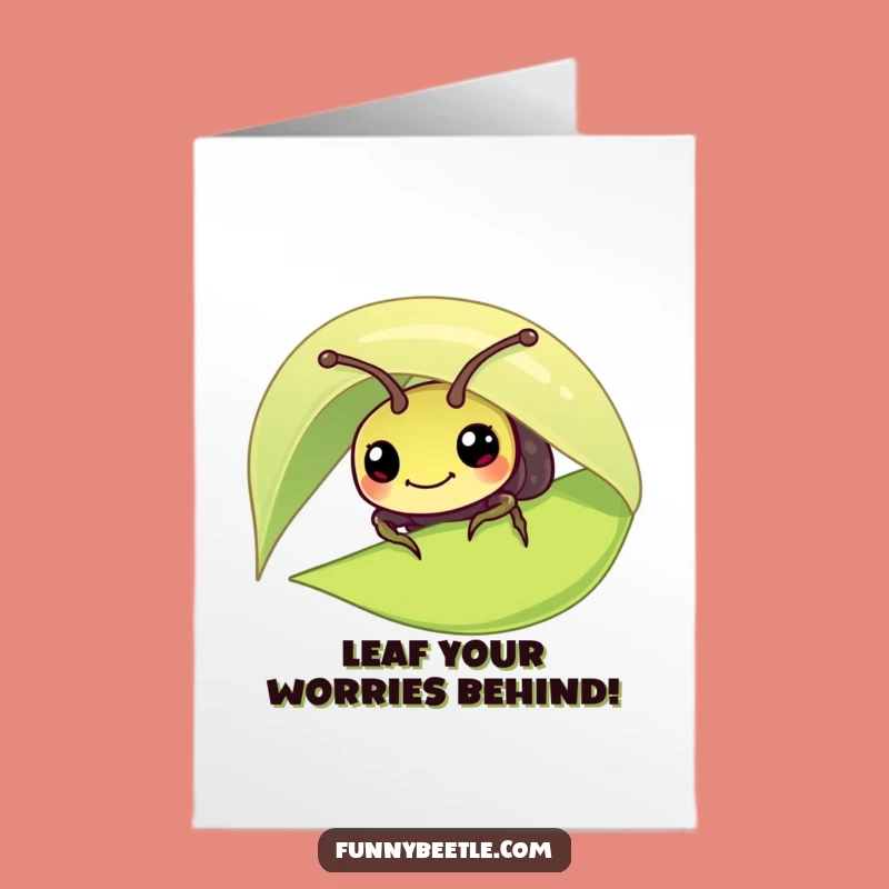 Free Printable Birthday Card: Curious Beetle Peek-a-Boo Funny Downloadable Gift