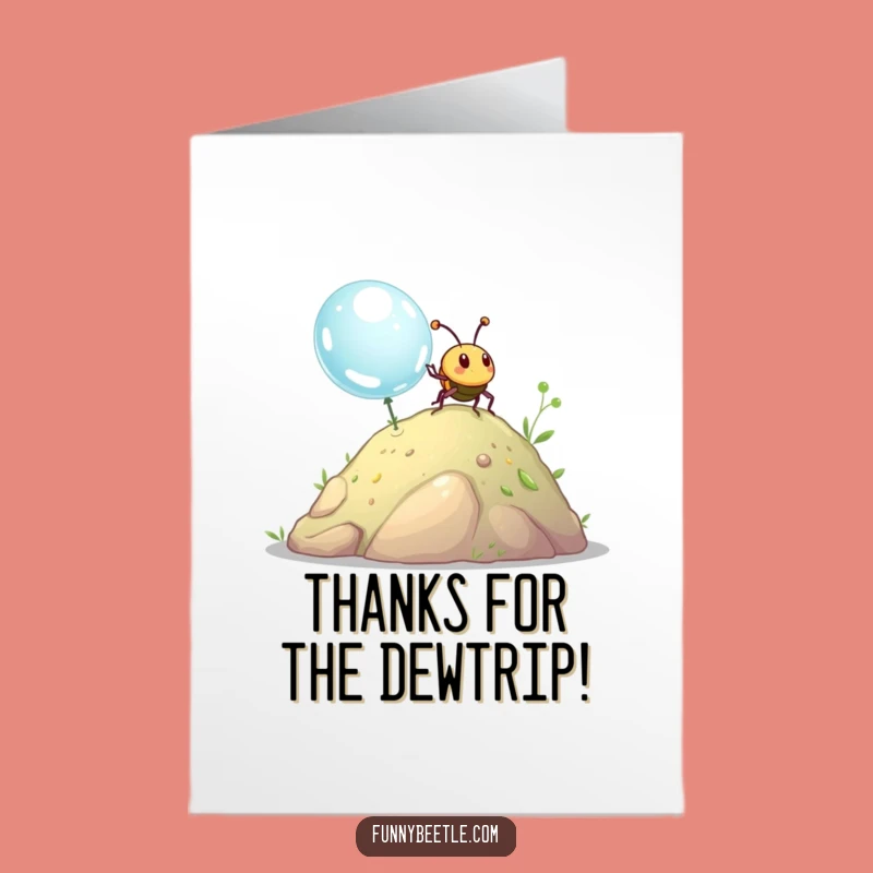 Free Printable Thank You Card: Beetle's Dewdrop Effort, Grateful Downloadable Gift