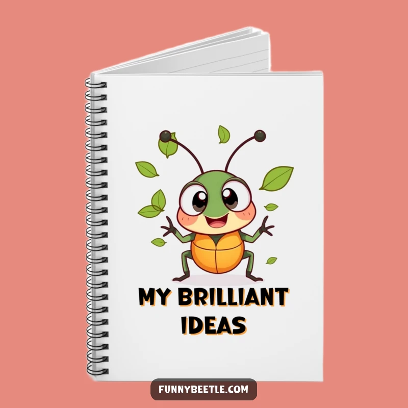 Funny Cheerful Beetle Notebook - Jot Down Ideas with Natural Flair