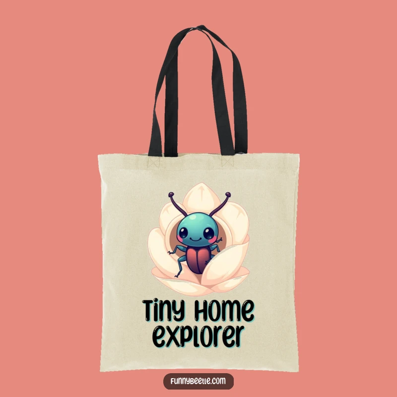 Funny Beetle Flower Tote Bag: Carry Your Curiosity Everywhere