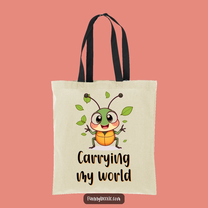 Funny Cheerful Beetle Tote Bag - Carry Nature's Fun Everywhere